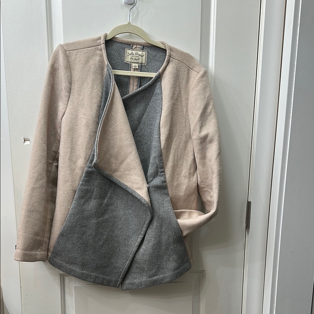 Lucky Brand Cream and Gray Blazers with Modern Design